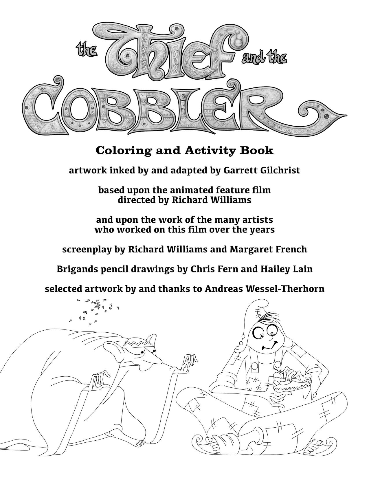 The Thief And The Cobbler Coloring and Activity Book : Garrett Gilchrist : Free  Download, Borrow, and Streaming : Internet Archive